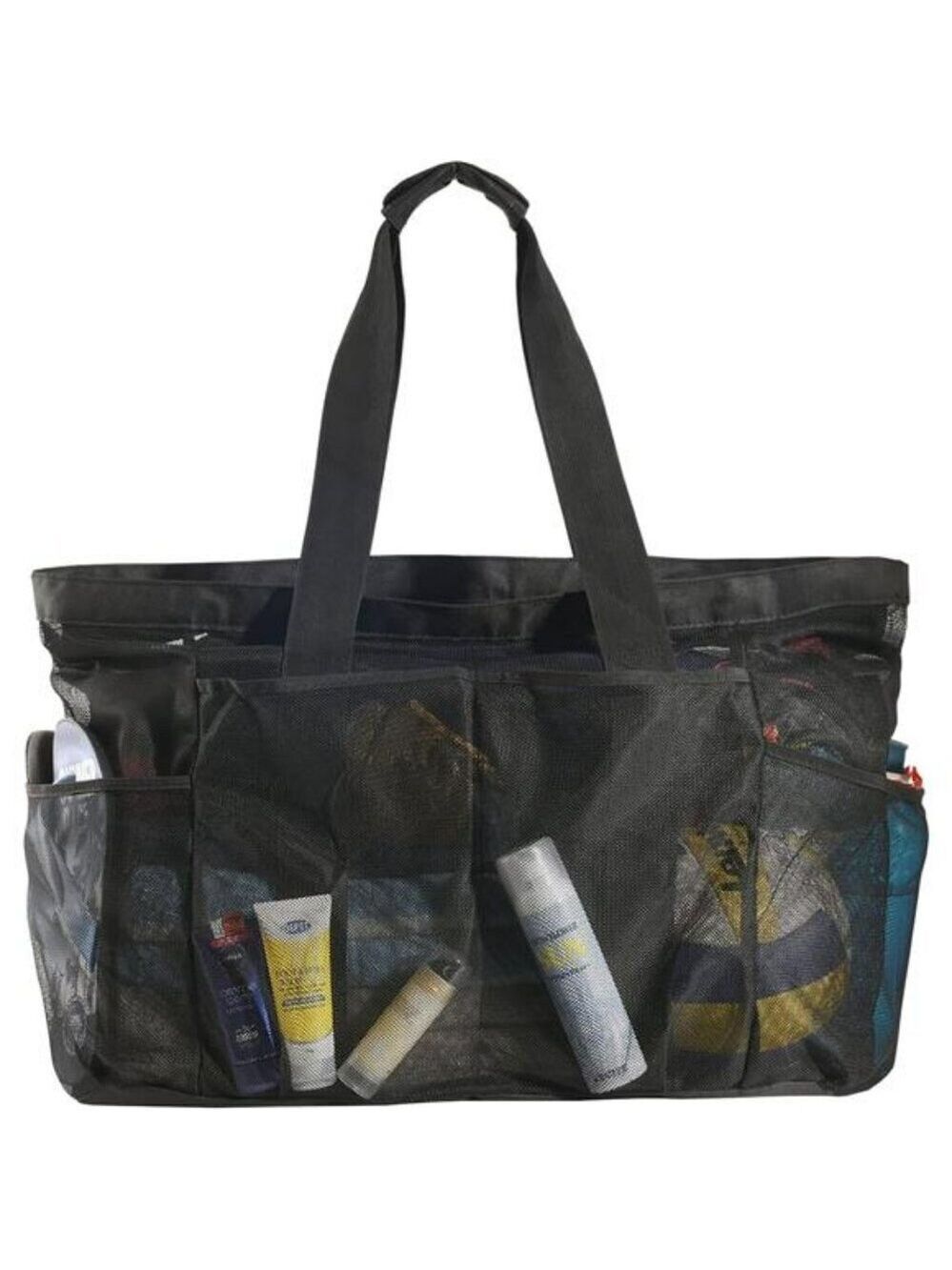 XXL Mesh Beach Duffle Bag Sandproof Tote with Zipper Pocket for Pool Travel